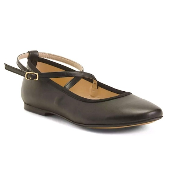 BERTUCHI Made in Spain Mary Jane Ballerina leather flats black size 39 - Picture 1 of 6